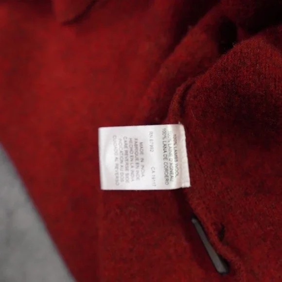 Sigrid Olsen Sport Lambswool Cardigan Jacket Womens Medium Red Button Front READ - Picture 7 of 13